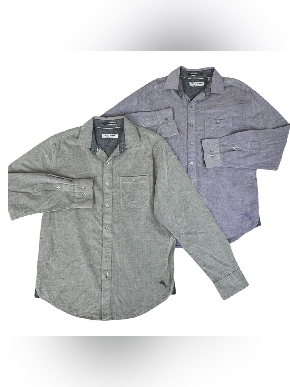 Tommy Bahama Coastline Cord Shirt Bundle | 2 Cotton Button-Up Shirts | Size S